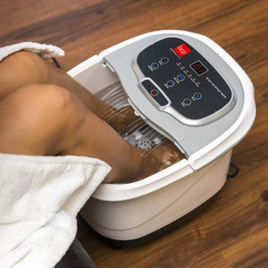 Portable Heated Foot Bath Spa w/ Massage Rollers, Red Light Therapy